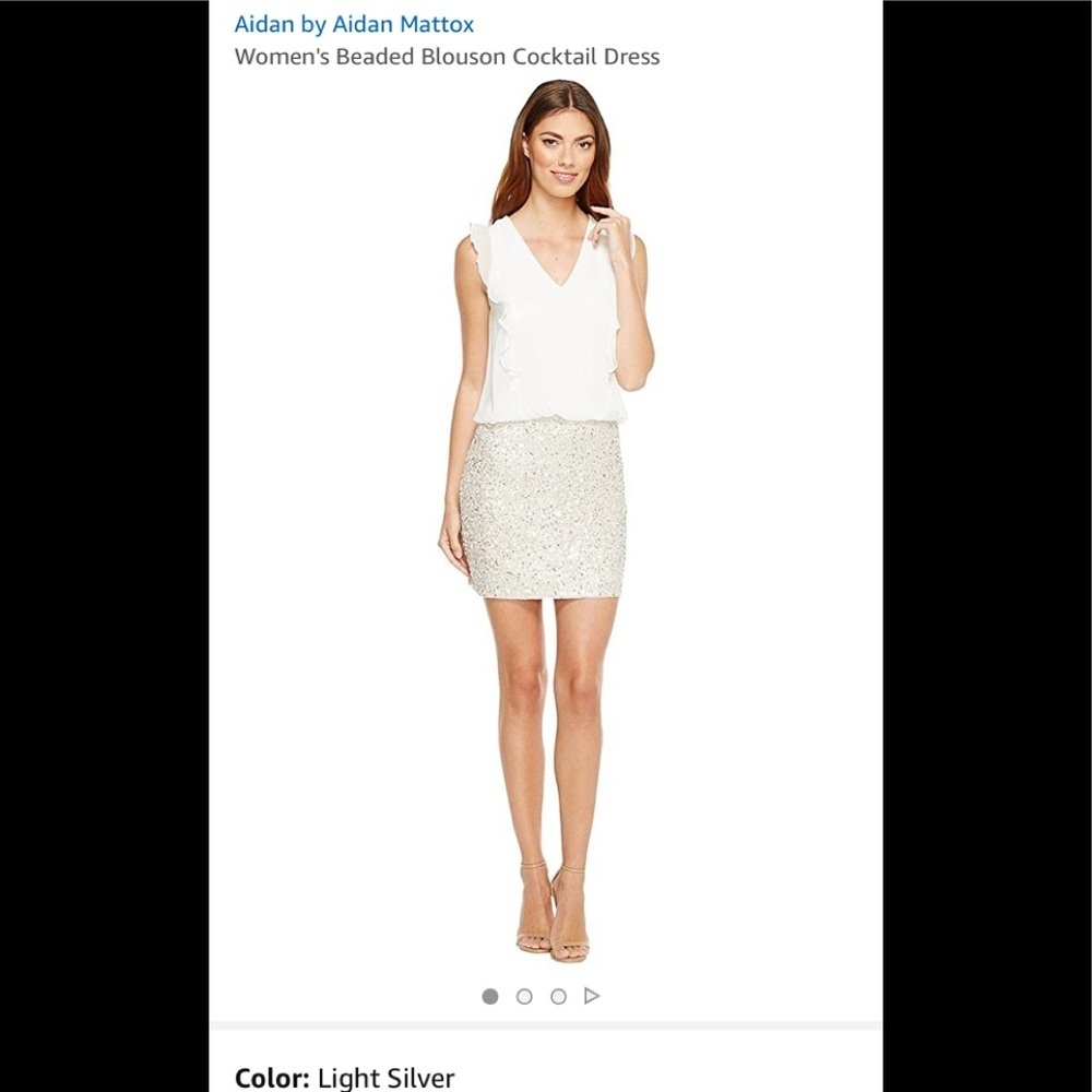 New Aidan Mattox blouson cocktail dress sz 10